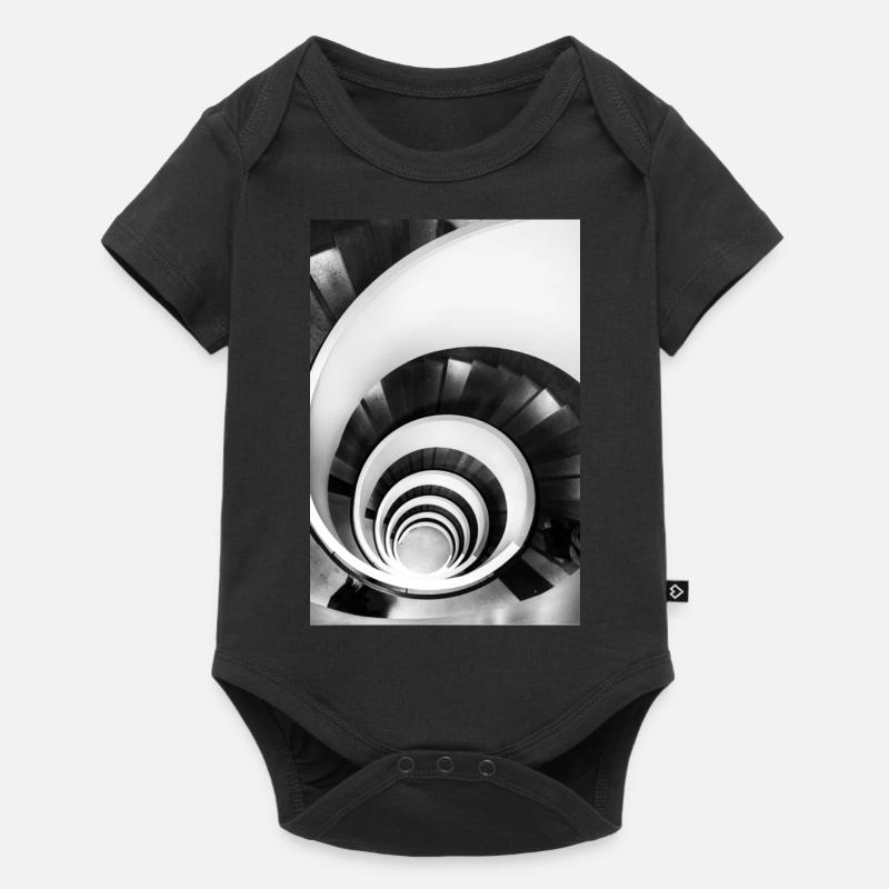 spirale - Body à manches courtes Premium Bébé - noir