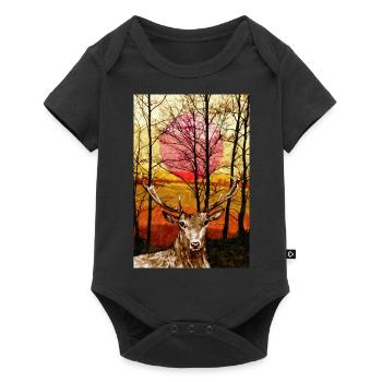 deer - Baby Premium short-sleeve bodysuit - black - Front