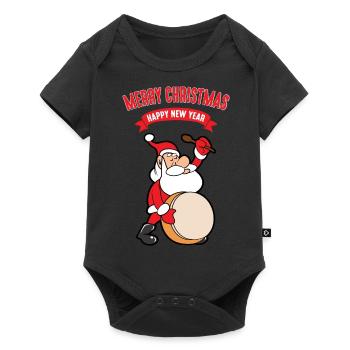 Noël Noël Père Noël Père Noël - Body à manches courtes Premium Bébé - noir - Devant