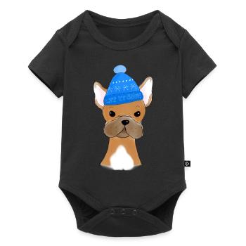 French Bulldog French Bulldog Frenchie - Baby Premium short-sleeve bodysuit - black - Front
