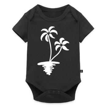 Palm motif - Baby Premium short-sleeve bodysuit - black - Front