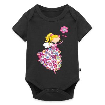 Flower Princes - Baby Premium Kurzarmbody - Schwarz - Vorne