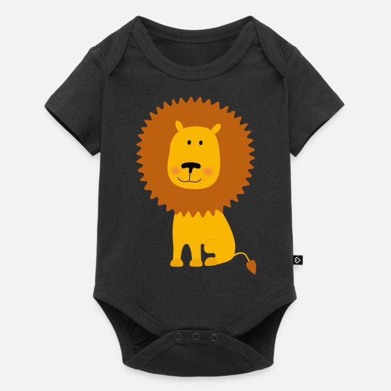 Löwe - Baby Premium Kurzarmbody - Schwarz