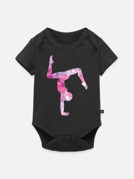 Gymnastique et gymnastique - Body à manches courtes Premium Bébé - noir