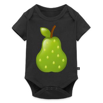 Smiley Pear - Baby Premium Kurzarmbody - Schwarz - Vorne