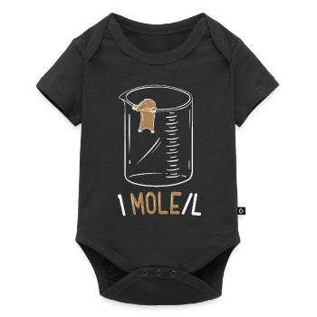 One Mole Per Liter Lustig Chemie Geek Physik Nerd - Baby Premium Kurzarmbody - Schwarz - Vorne