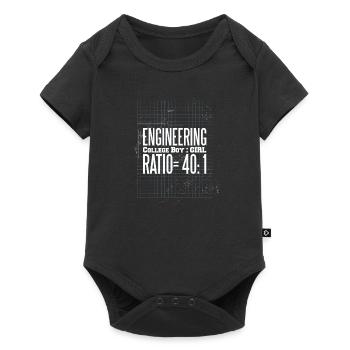 Engineer - saying study man woman - Baby Premium short-sleeve bodysuit - black - Front