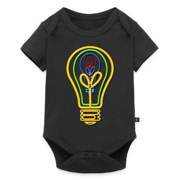 Ampoule néon couleurs fluorescentes - Body à manches courtes Premium Bébé - noir - Devant