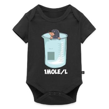 1 mole / liter chemistry laboratory chemist nerd geek mol - Baby Premium short-sleeve bodysuit - black - Front