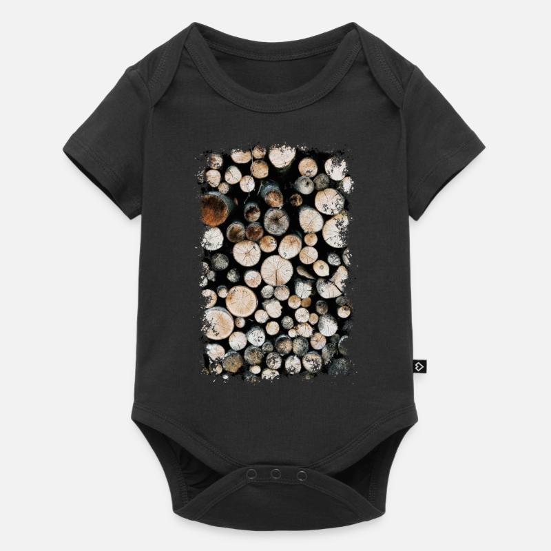 HOLZ - Baby Premium Kurzarmbody - Schwarz