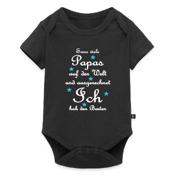 Ich habe den besten PAPA - Baby Premium Kurzarmbody - Schwarz - Vorne