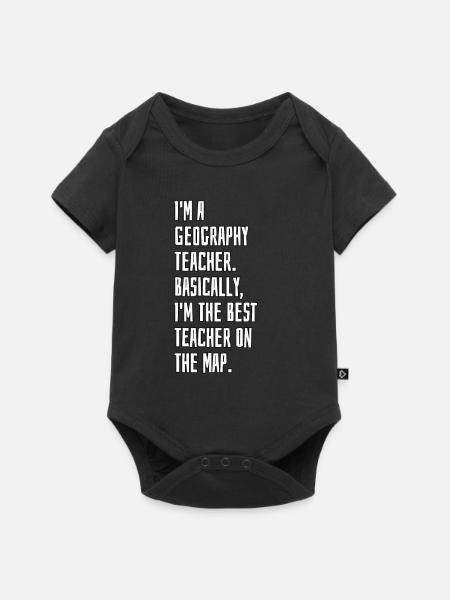 Im un professeur de géographie - Body à manches courtes Premium Bébé - noir