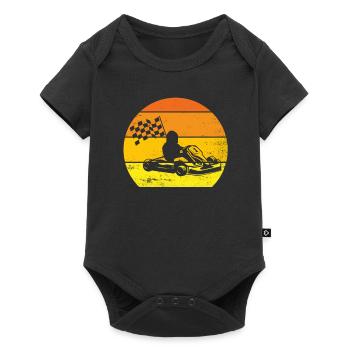 Karting cadeau original sport auto kart course - Body à manches courtes Premium Bébé - noir - Devant