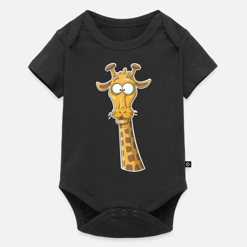 Girafe drôle - Body à manches courtes Premium Bébé - noir