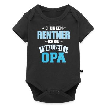 Rentner - Baby Premium Kurzarmbody - Schwarz - Vorne