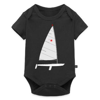 Laser crack - Baby Premium short-sleeve bodysuit - black - Front