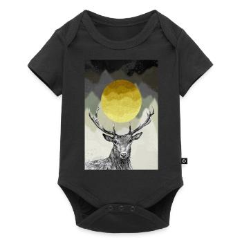 cerf - Body à manches courtes Premium Bébé - noir - Devant