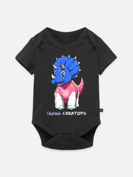 Lustiges Transgender Dinosaurier Geschenk - Baby Premium Kurzarmbody - Schwarz