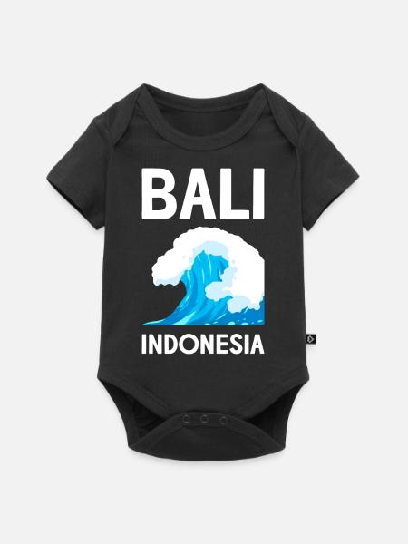 Bali - Baby Premium Kurzarmbody - Schwarz