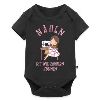 Nähen Ist Wie Zaubern Können - Baby Premium Kurzarmbody - Schwarz - Vorne