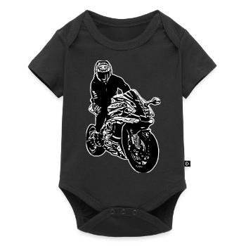 Motorcycle Lifestyle / Moto / moto biker - Body à manches courtes Premium Bébé - noir - Devant