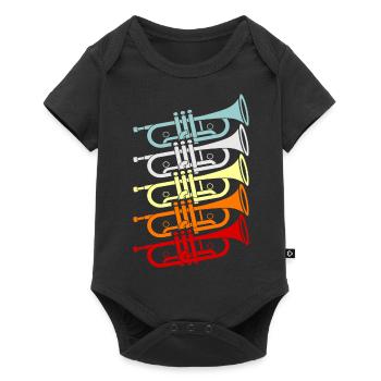 trumpet - Baby Premium short-sleeve bodysuit - black - Front