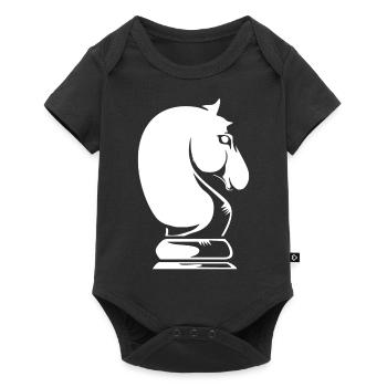 Chess Springer Horse Chessboard - Baby Premium short-sleeve bodysuit - black - Front