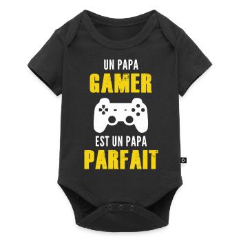 Un papa gamer est un papa parfait - Body à manches courtes Premium Bébé - noir - Devant