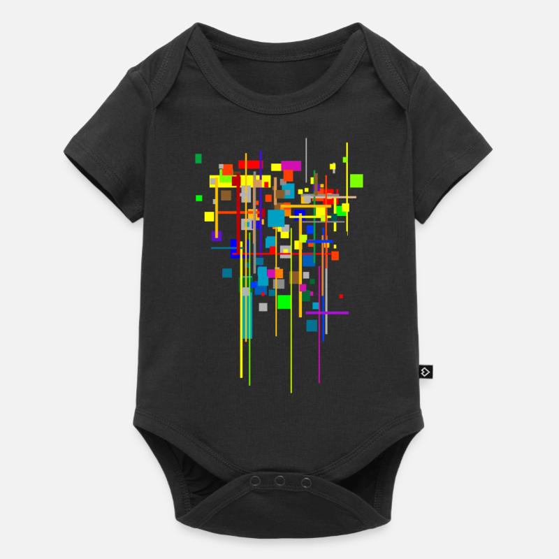 Motifs d’architecture - Peintures de science-fiction - Body à manches courtes Premium Bébé - noir