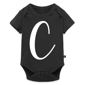 Kalligraphie, Initiale C - Baby Premium Kurzarmbody - Schwarz - Vorne