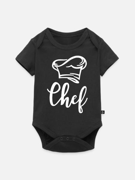 Chef Koch Küchenchef - Baby Premium Kurzarmbody - Schwarz