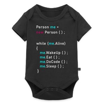 Personne moi = nouvelle personne (); Code de programmation Java - Body à manches courtes Premium Bébé - noir - Devant