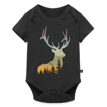 Cerf - Body à manches courtes Premium Bébé - noir - Devant