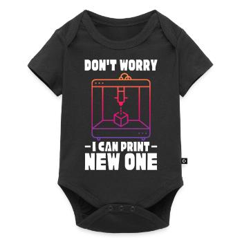 Ne vous inquiétez pas, je peux imprimer un nouveau Design pour une 3D - Body à manches courtes Premium Bébé - noir - Devant