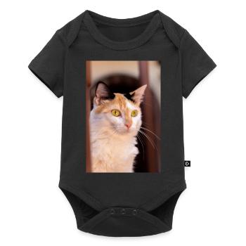 cat - Baby Premium short-sleeve bodysuit - black - Front