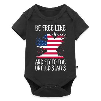 USA Flag America Flag Stars & Stripes Patriot - Body à manches courtes Premium Bébé - noir - Devant