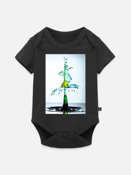 Bespritzen - Baby Premium Kurzarmbody - Schwarz