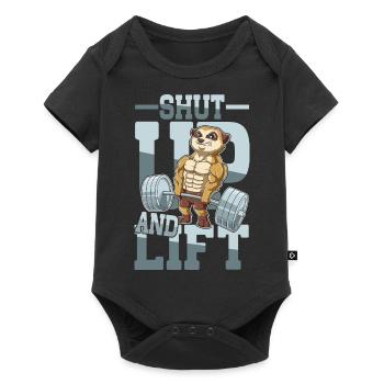 Shut Up and Lift - Baby Premium Kurzarmbody - Schwarz - Vorne