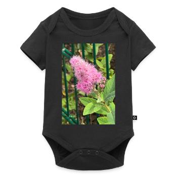 Pink Flower - Baby Premium short-sleeve bodysuit - black - Front