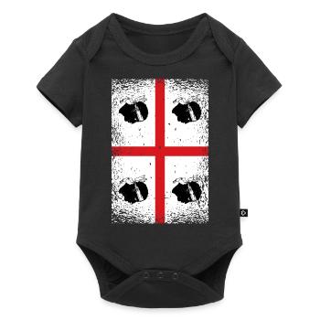 Sardinia Flag Used Look Sardinian Flag Vintage - Baby Premium short-sleeve bodysuit - black - Front
