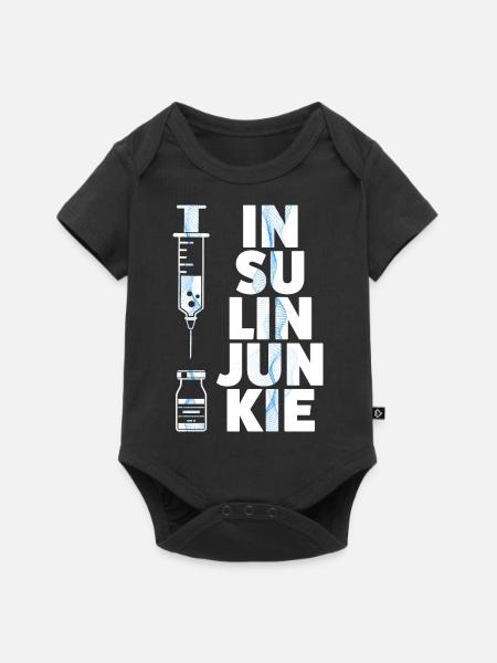 Insulin Junkie - Baby Premium Kurzarmbody - Schwarz