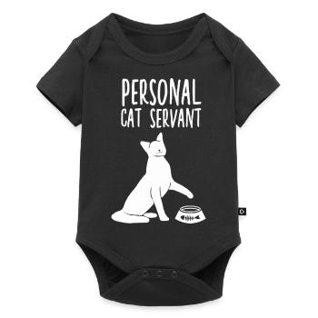 Chat personnel Serviteur Chats Cadeau Chats - Body à manches courtes Premium Bébé - noir - Devant