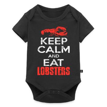 Keep Calm And Eat Lobsters Vintage Funny Present - Baby Premium short-sleeve bodysuit - black - Front