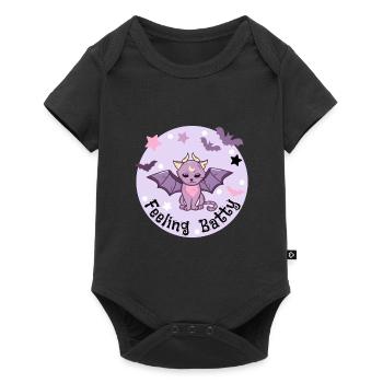 Feeling Batty. Pastel Vampire Cat. - Baby Premium short-sleeve bodysuit - black - Front