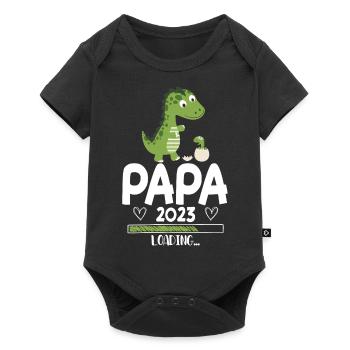 Papa 2023 Loading - Baby Premium short-sleeve bodysuit - black - Front