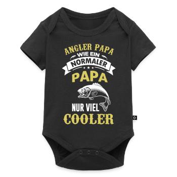 Fischen Angeln Angler Petri Heil Karpfen Fishing - Baby Premium Kurzarmbody - Schwarz - Vorne