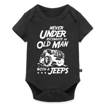 Never Under Estimate an Old Man With Jeeps - Baby Premium short-sleeve bodysuit - black - Front