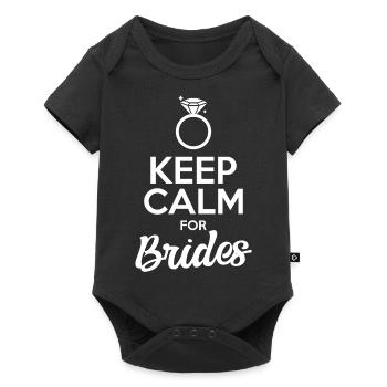Keep calm for brides white - marriage gift funny - Baby Premium short-sleeve bodysuit - black - Front