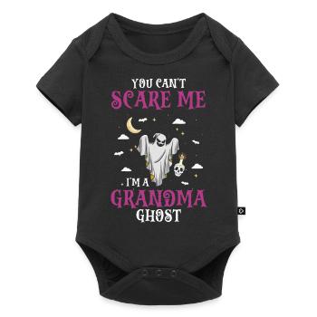 You Can't Scare Me I'm A GRANDMA Ghost Funny - Baby Premium Kurzarmbody - Schwarz - Vorne