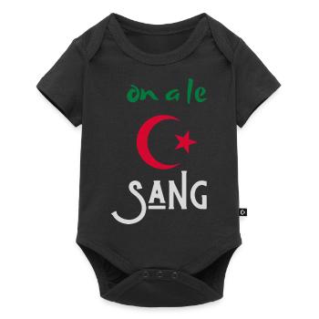 on a le sang Algérie - Body à manches courtes Premium Bébé - noir - Devant
